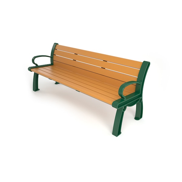 Cedar 5' Heritage Bench with Green Frame